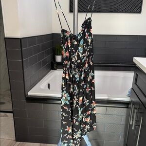 Free People Black Floral Maxi Dress